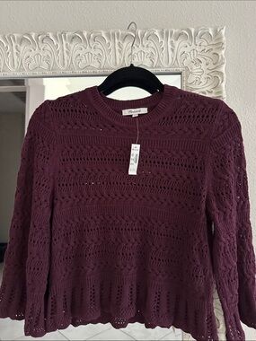 Madewell Crochet Crewneck Sweater